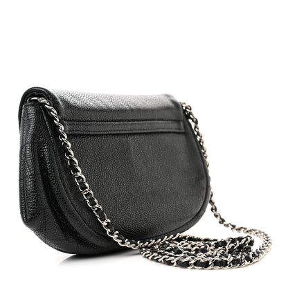 Chanel Caviar Half Moon Wallet On Chain WOC Black 3 of 12