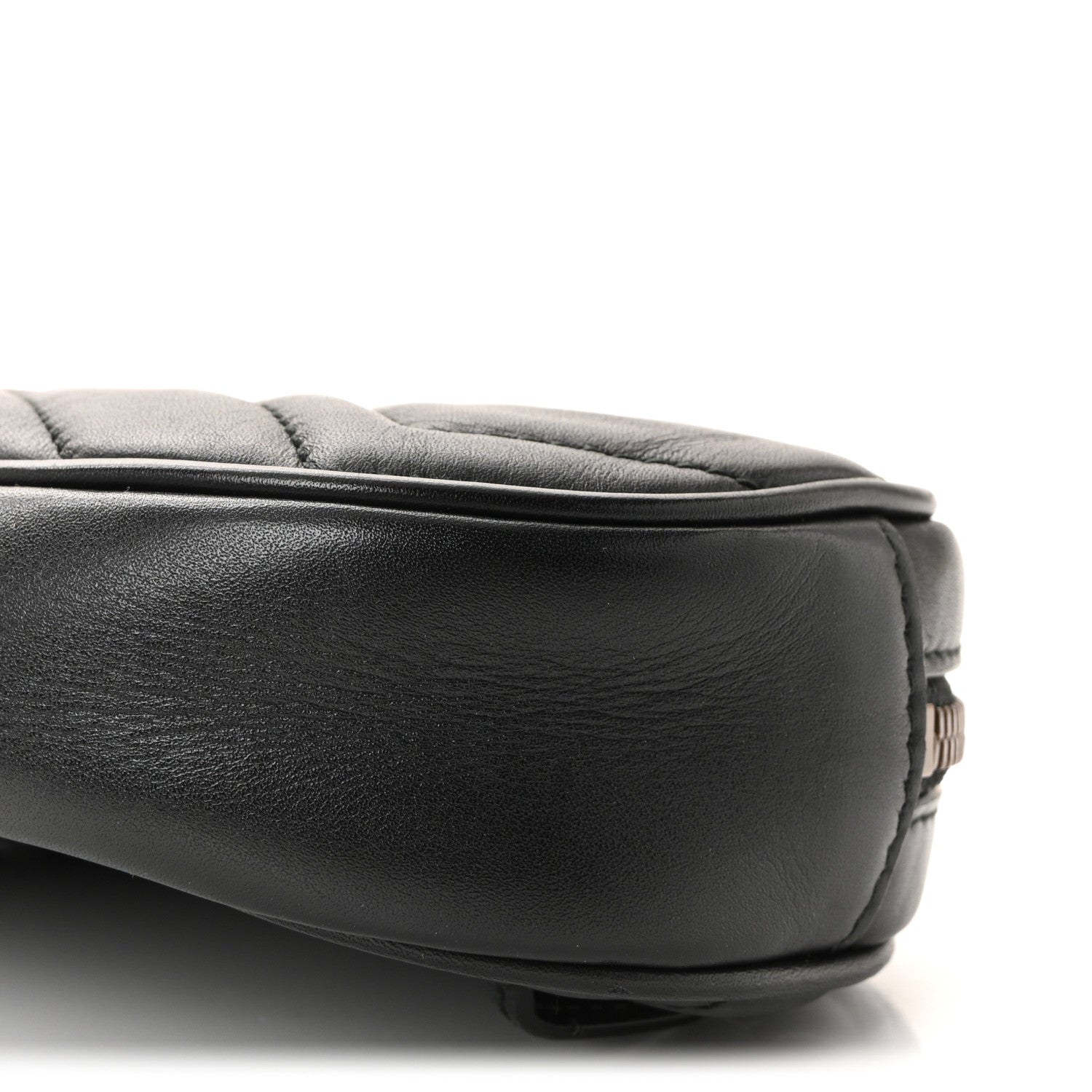 Gucci Calfskin Matelasse GG Marmont Belt Bag 85 34 Black 10 of 10