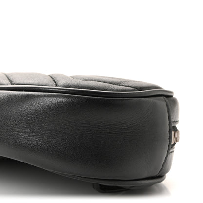 Gucci Calfskin Matelasse GG Marmont Belt Bag 85 34 Black 10 of 10