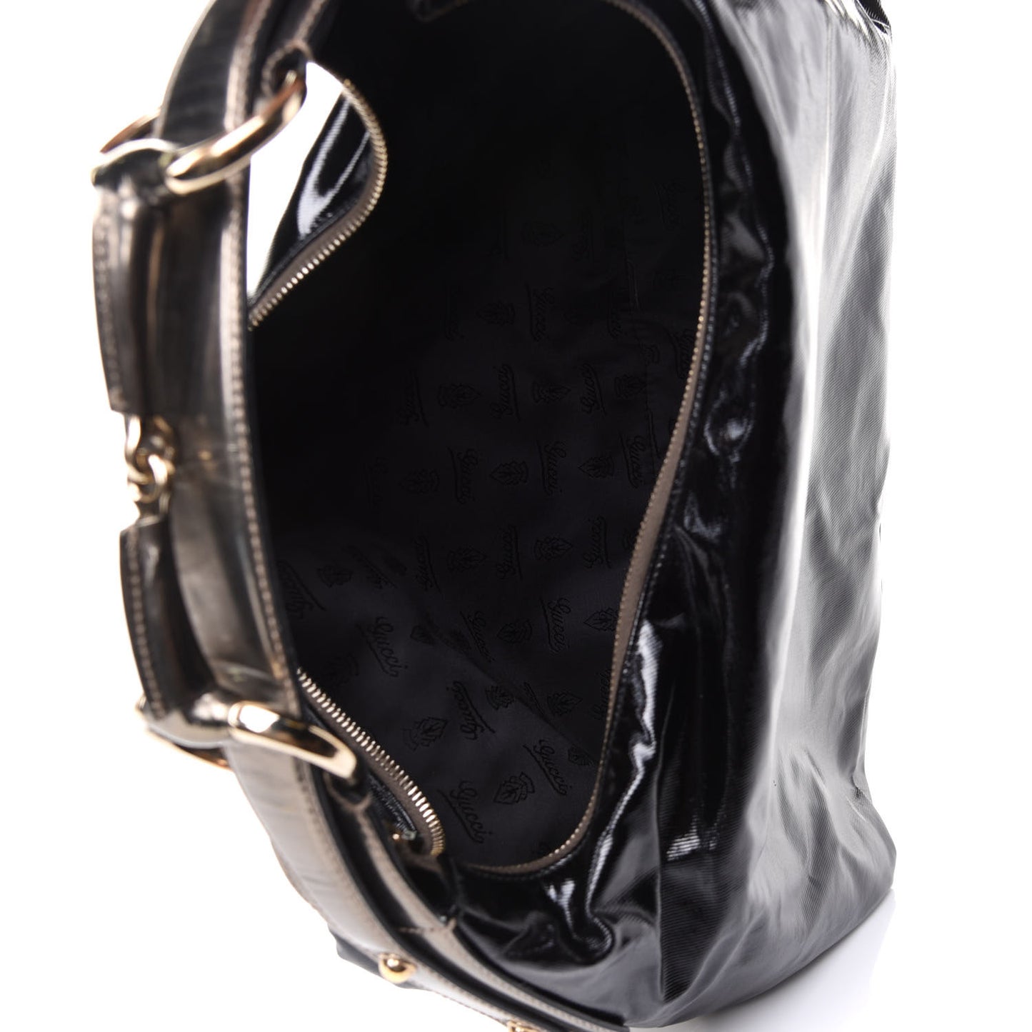 Dialux Medium Horsebit Chain Hobo Black