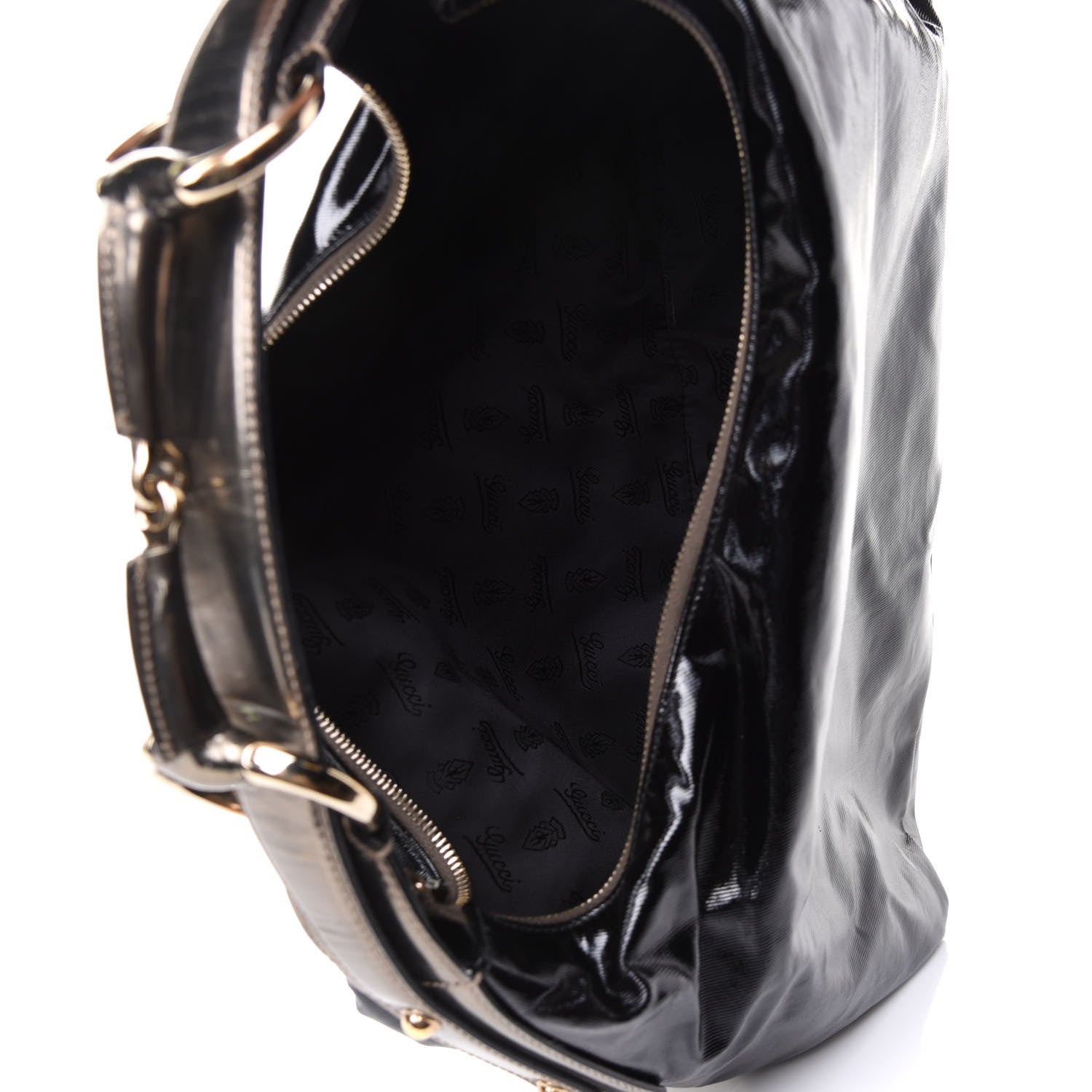 Gucci Dialux Medium Horsebit Chain Hobo Black 7 of 13