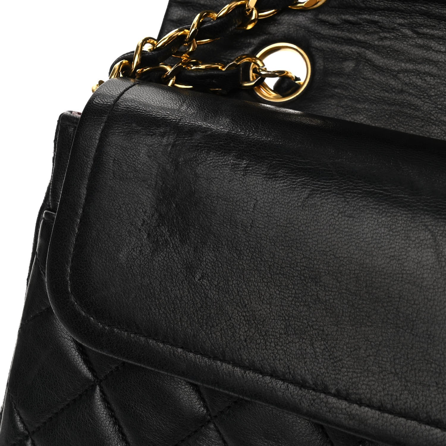 Chanel Lambskin Quilted Medium Double Flap Black 11 of 14