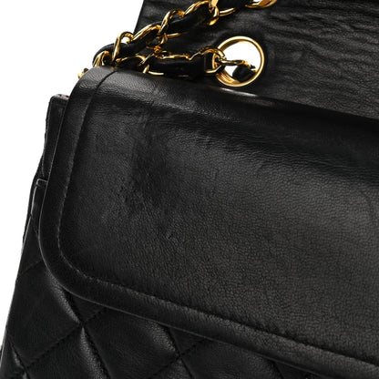 Chanel Lambskin Quilted Medium Double Flap Black 11 of 14