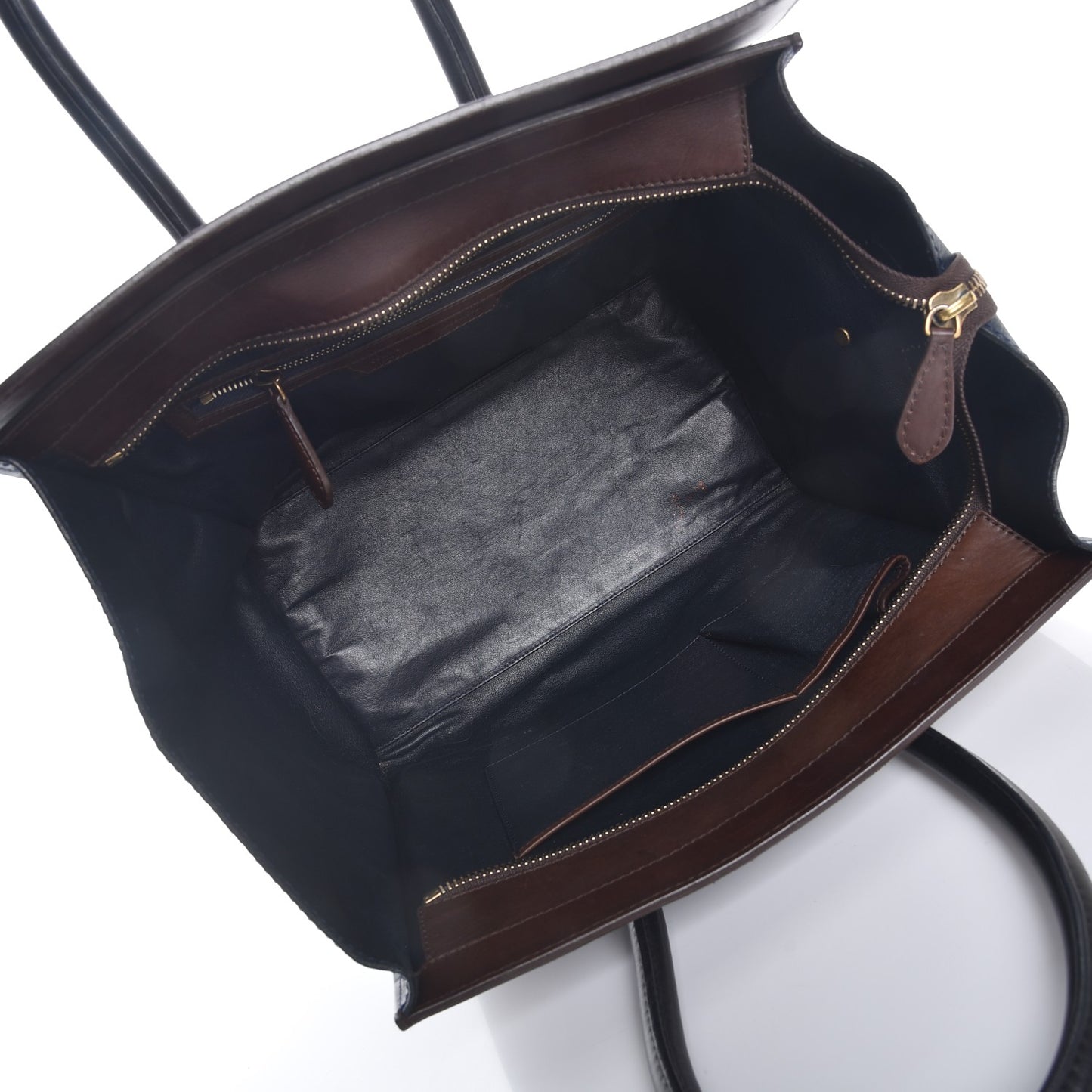 Smooth Calfskin Mini Bi-Color Luggage Navy