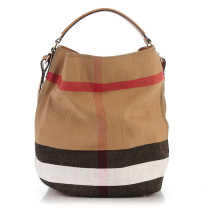 Burberry Canvas Mega Check Medium Ashby Saddle Brown 1 of 8