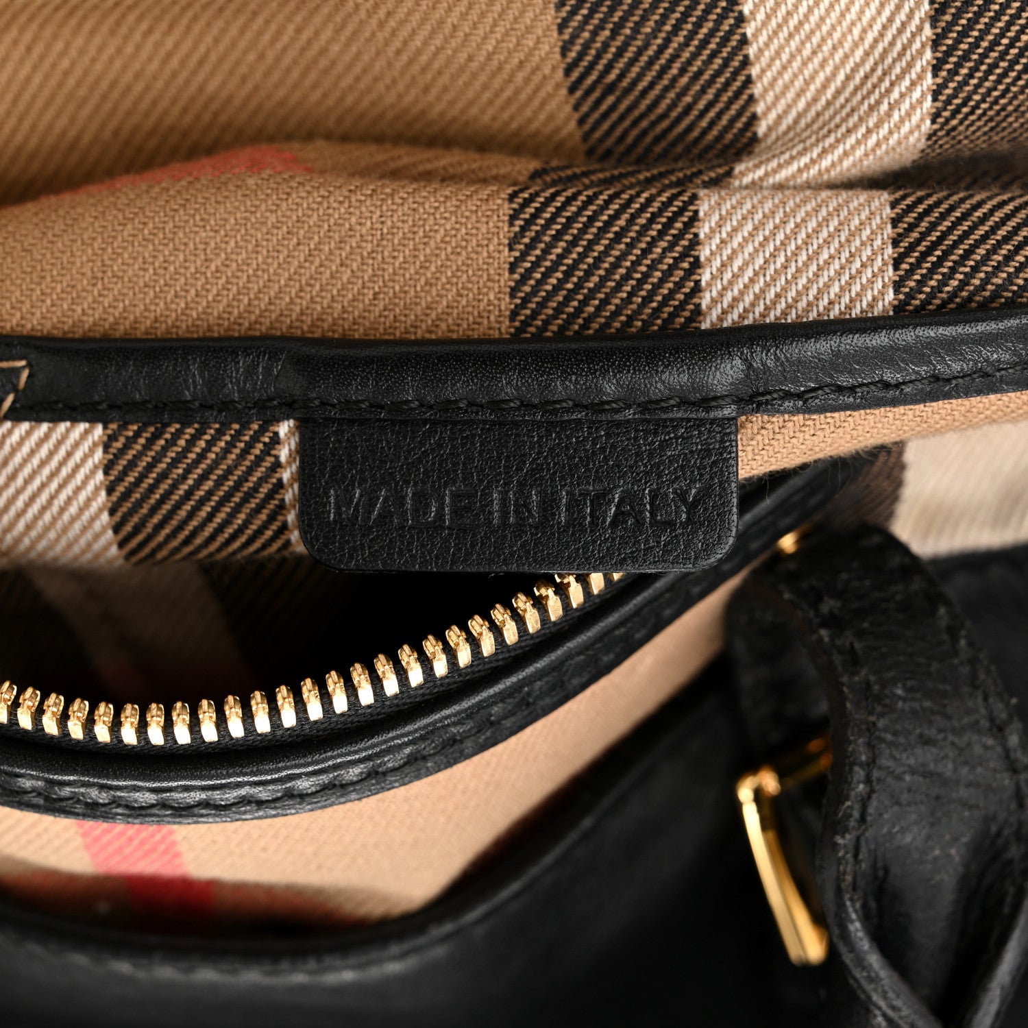 Burberry Calfskin House Check Small Salisbury Tote Black 7 of 14