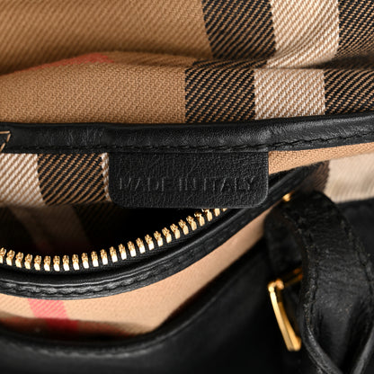 Burberry Calfskin House Check Small Salisbury Tote Black 7 of 14