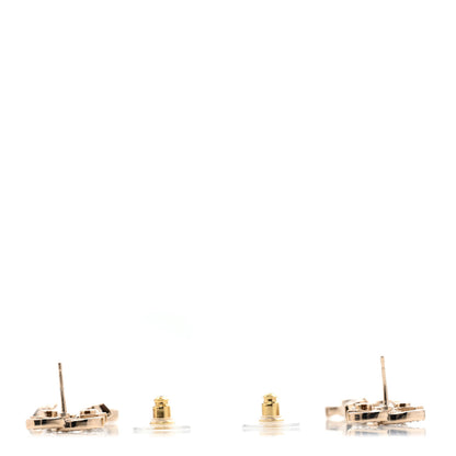 Chanel Crystal Pearl CC Shell Drop Earrings Light Gold 3 of 5