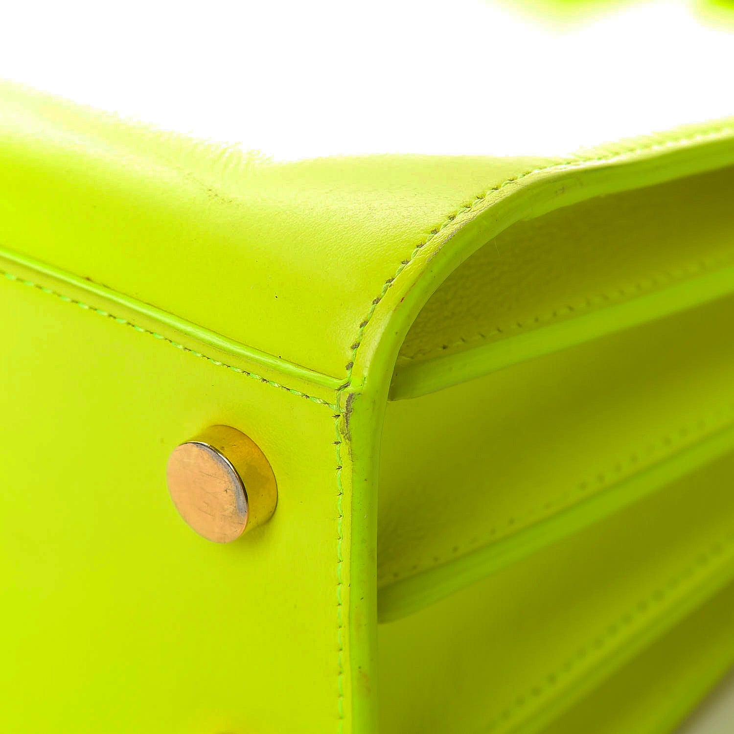 Saint Laurent Calfskin Nano Sac De Jour Neon Yellow 22 of 24