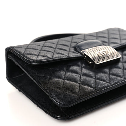 Chanel Goatskin Quilted Small CC University Top Handle Flap Black 8 of 9