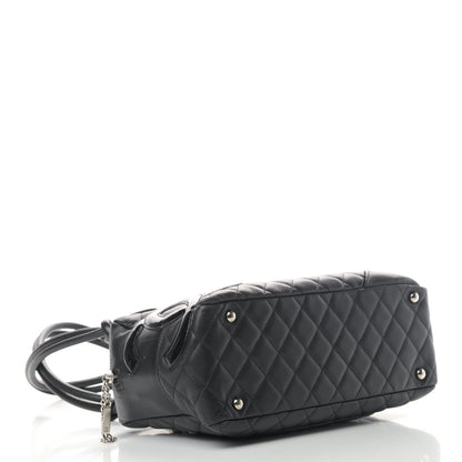 Chanel Calfskin Quilted Large Cambon Bowler Black 3 of 5