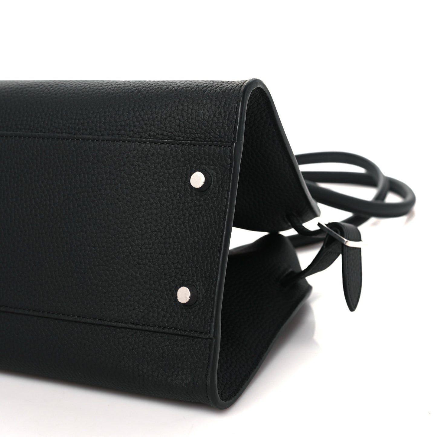 Grained Calfskin Margaux Shoulder 12 Black