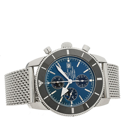 Breitling Stainless Steel 45mm Superocean Heritage II Chronograph Automatic Watch Blue A1332024 2 of 6