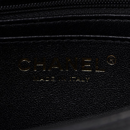 Chanel Lambskin Quilted Mini Top Handle Rectangular Flap Black 6 of 10