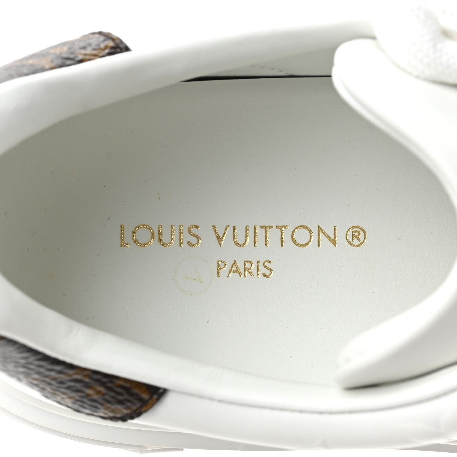 Louis Vuitton Lambskin Embossed Monogram Time Out Sneakers 38.5 White 7 of 9