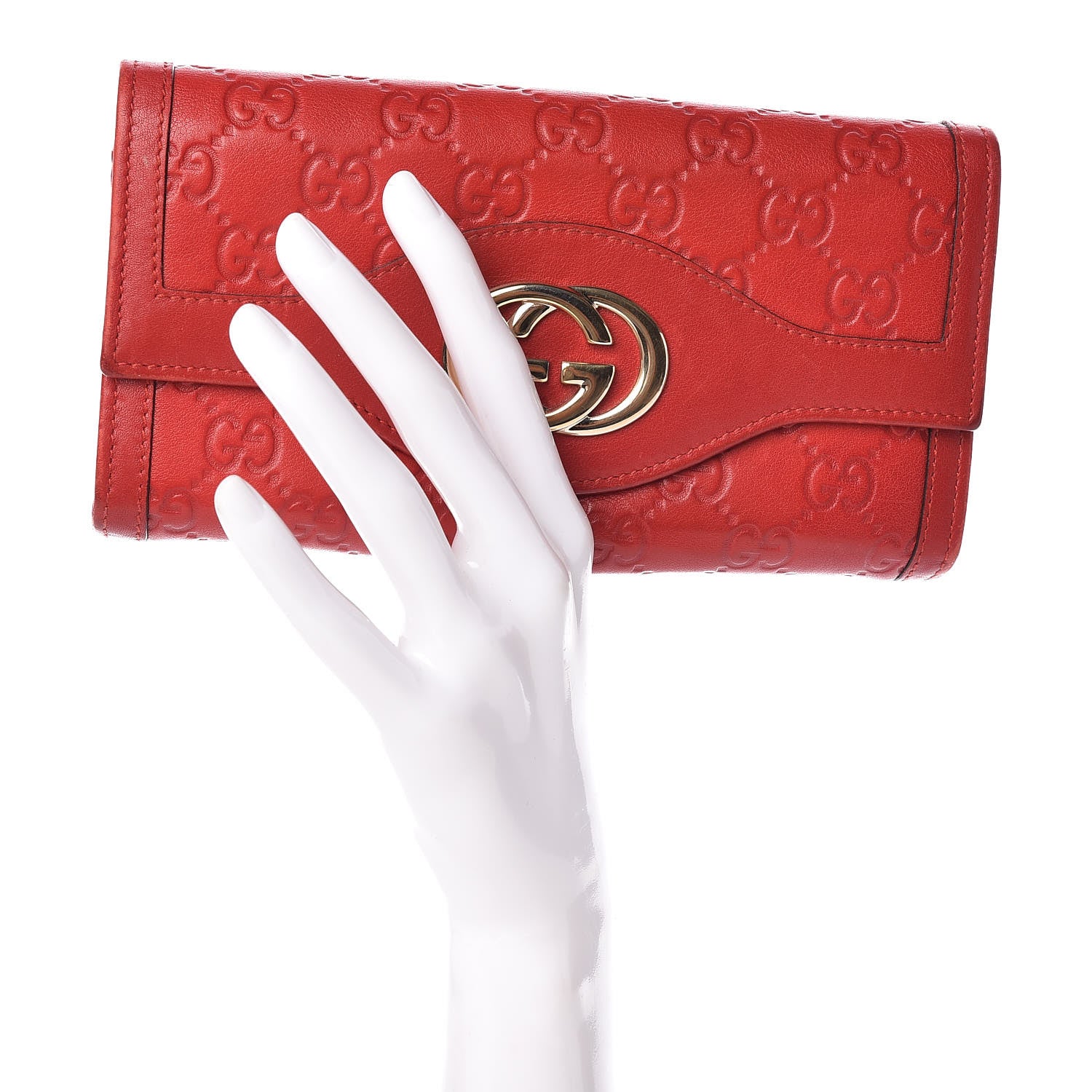 Gucci Guccissima Sukey Continental Wallet Tabasco 2 of 12