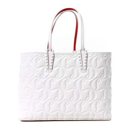 Christian Louboutin Nappa Embossed Small East West Cabata Tote White 1 of 10