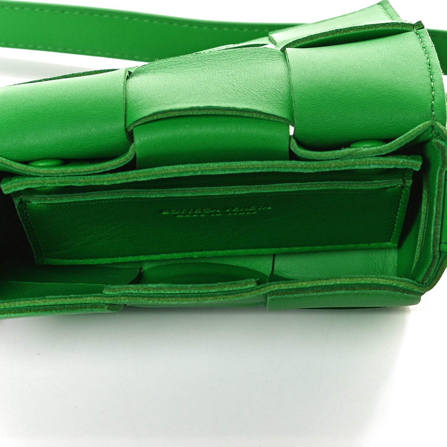 Bottega Veneta Lambskin Maxi Intrecciato Extra Mini Cassette Crossbody Bag Parakeet 5 of 12
