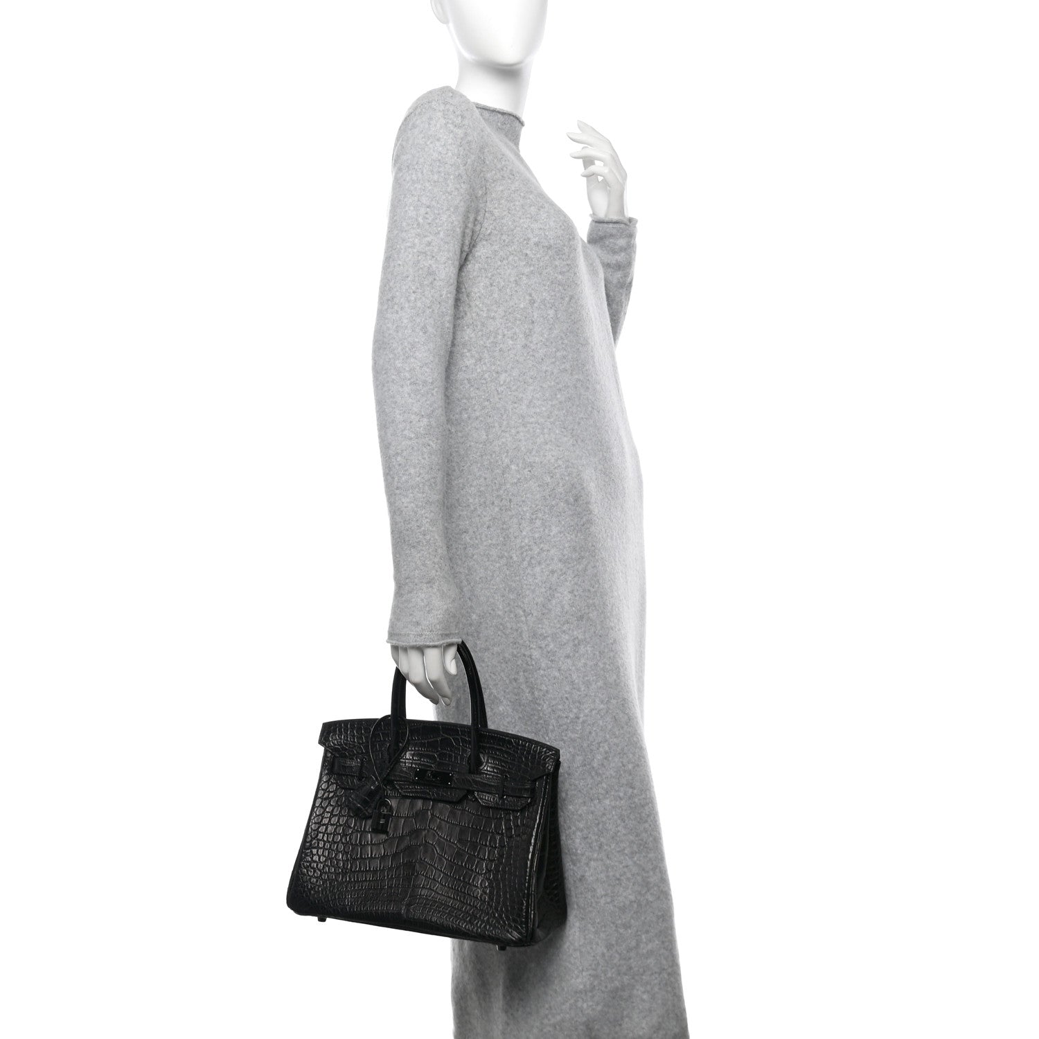 Hermes Matte Alligator Birkin 30 So Black 2 of 11