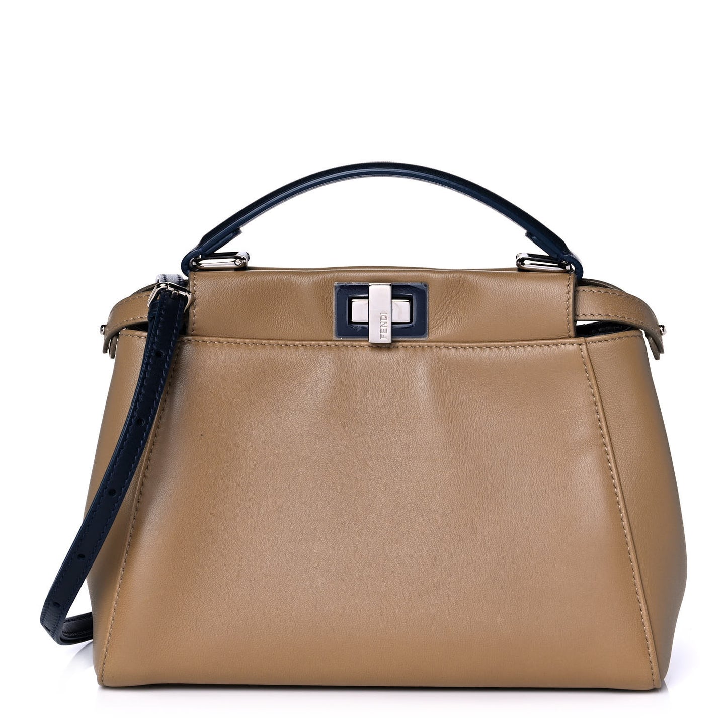Nappa Colorblock Mini Peekaboo Iconic Satchel Cuoio Oceano Multicolor