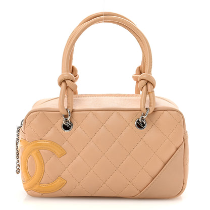 Chanel Calfskin Quilted Small Cambon Bowler Beige 1 of 12