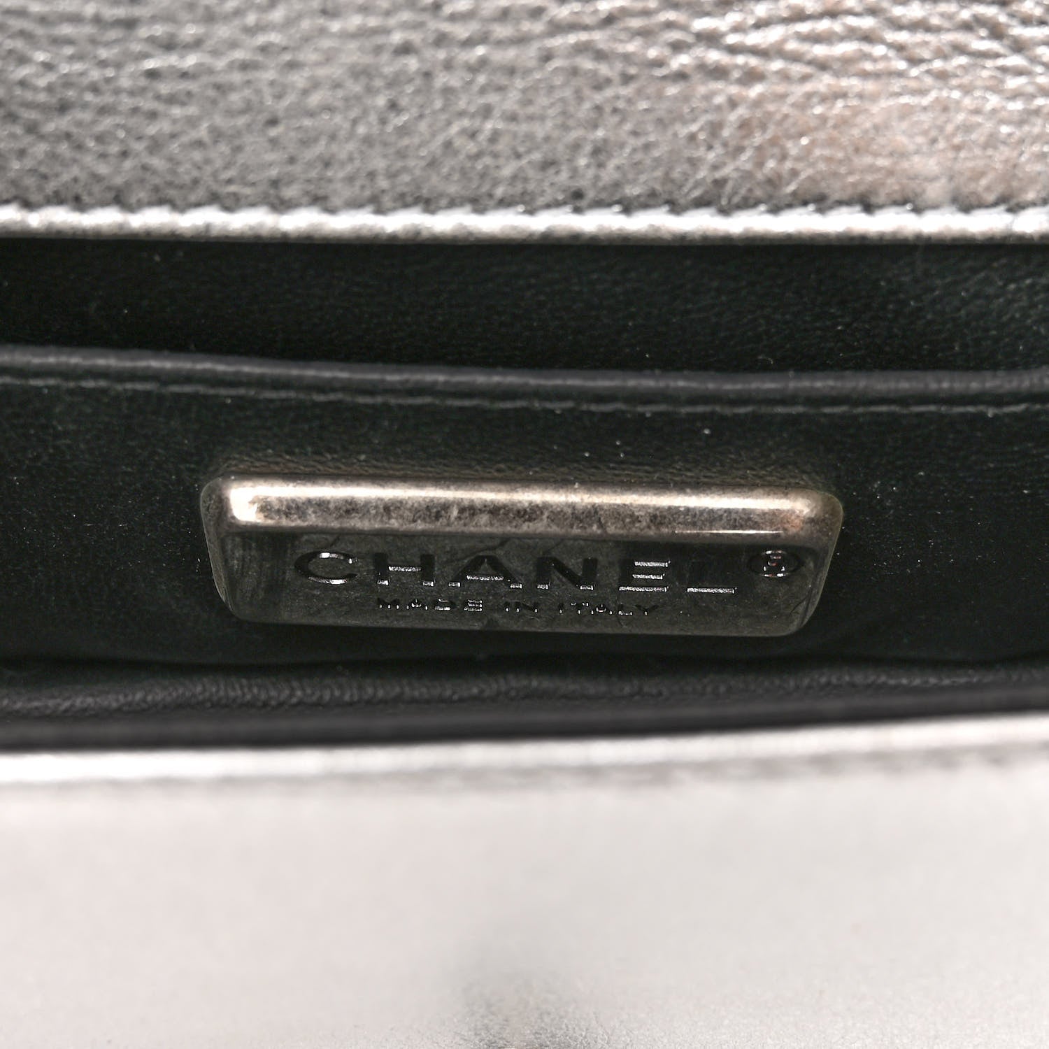 Chanel Metallic Galuchat Stingray Mini Boy Flap Silver 6 of 10