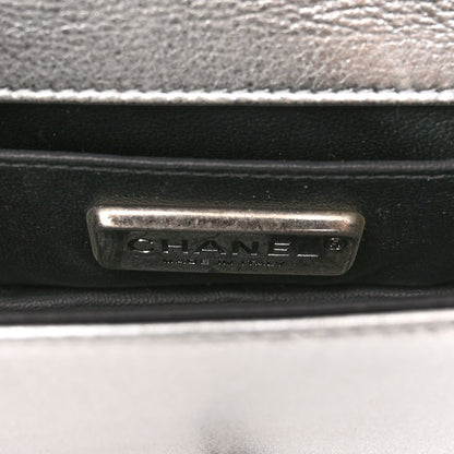 Chanel Metallic Galuchat Stingray Mini Boy Flap Silver 6 of 10