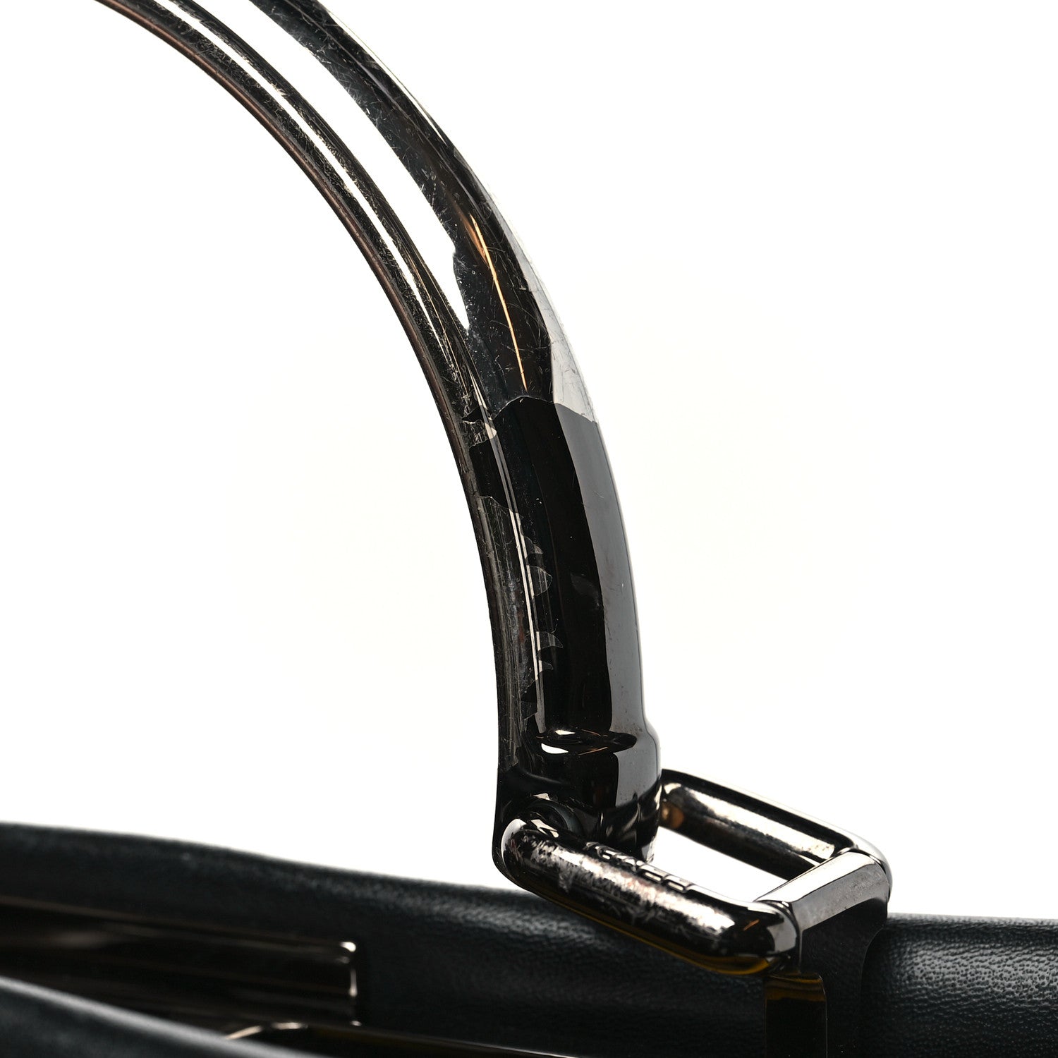 Fendi Nappa FF Mini Peekaboo Iconic Satchel Black Sunflower 11 of 14