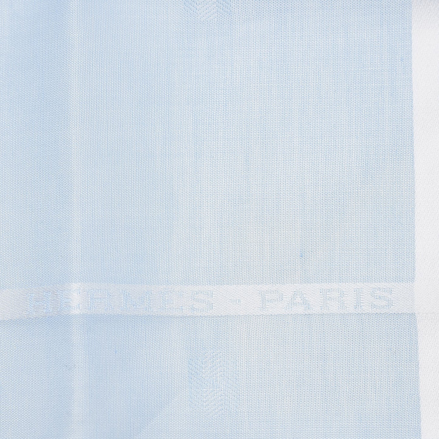 Cotton Hankachi Handkerchief Gift Set H Passant Jacquard d'H Bleu Ciel Bleu