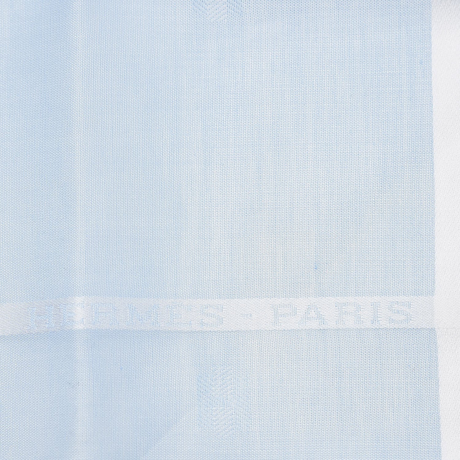 Hermes Cotton Hankachi Handkerchief Gift Set H Passant Jacquard d'H Bleu Ciel Bleu 6 of 11
