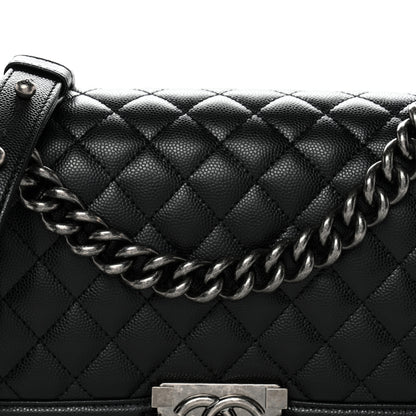 Chanel Caviar Quilted Medium Boy Flap Black 8 of 10