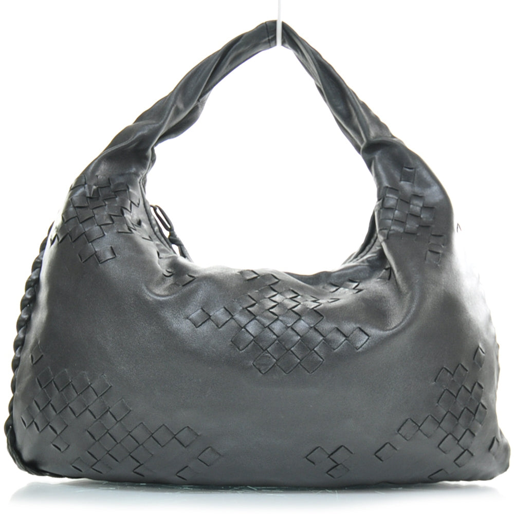 Woven Medium Veneta Hobo Nero