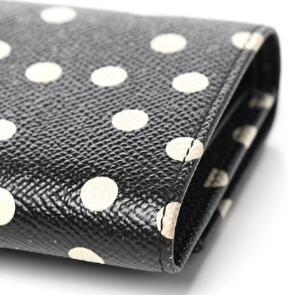Dolce & Gabbana Dauphine Polka Dot French Flap Wallet Black White 7 of 8