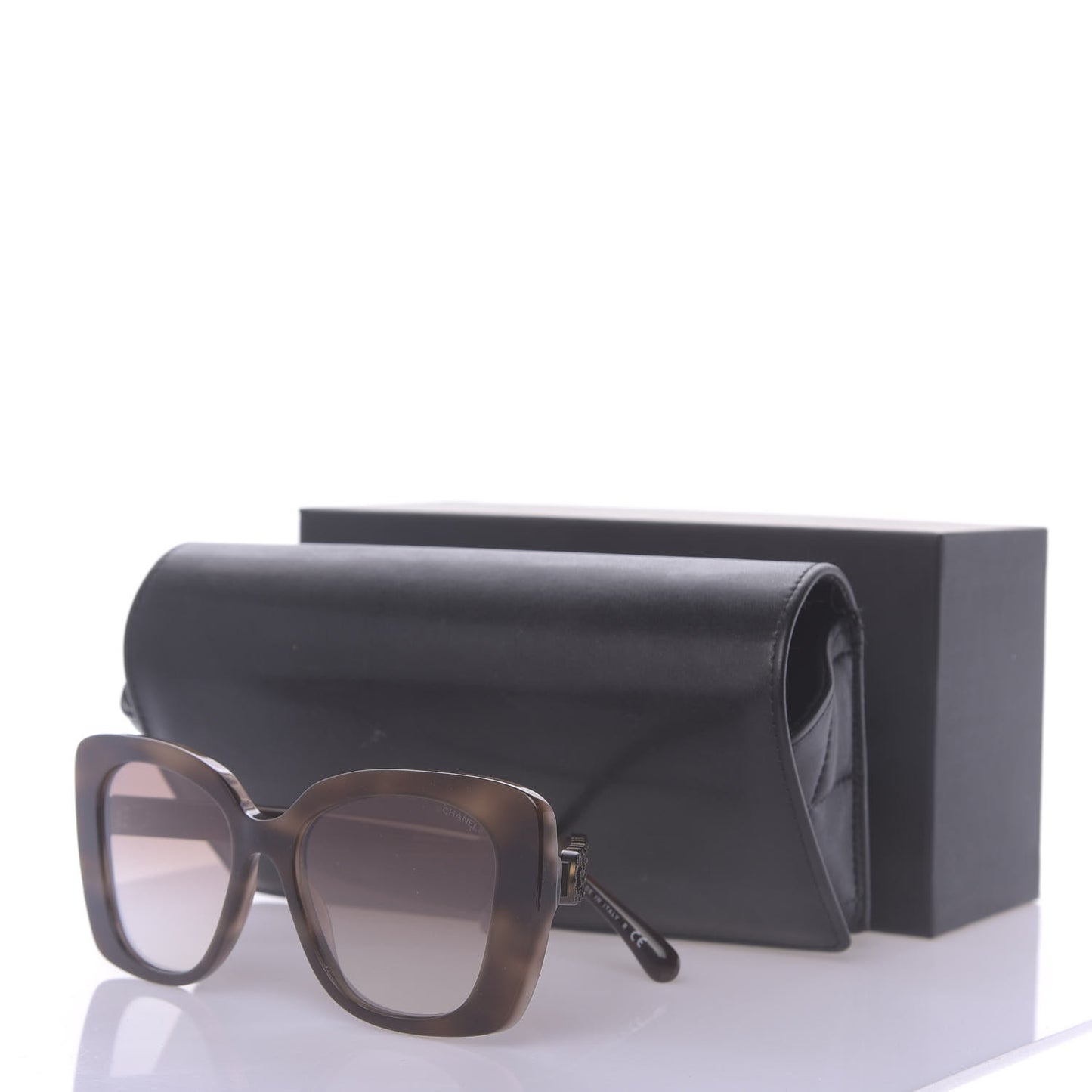 Acetate Strass Square Sunglasses 5422 Tortoise