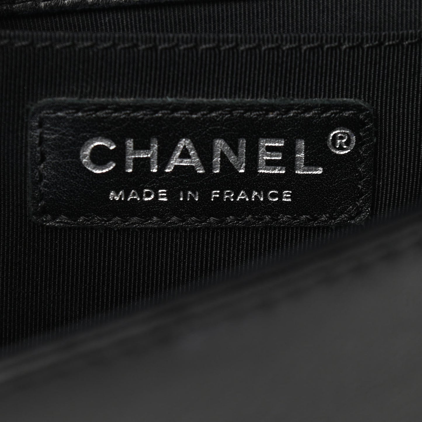 Lambskin Quilted Medium Boy Flap Black Blue