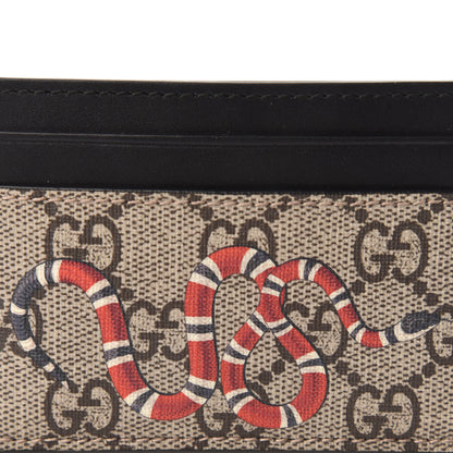 Gucci GG Supreme Monogram Kingsnake Card Holder Beige Black 7 of 7