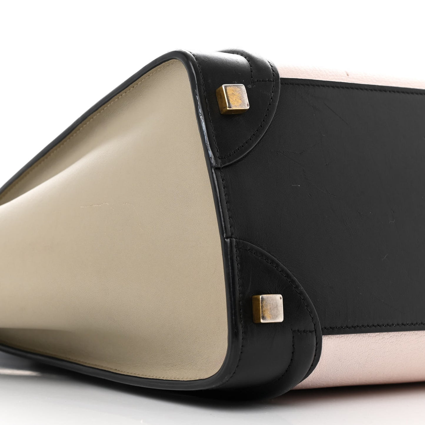 Goatskin Smooth Calfskin Micro Tri-Color Luggage Olive