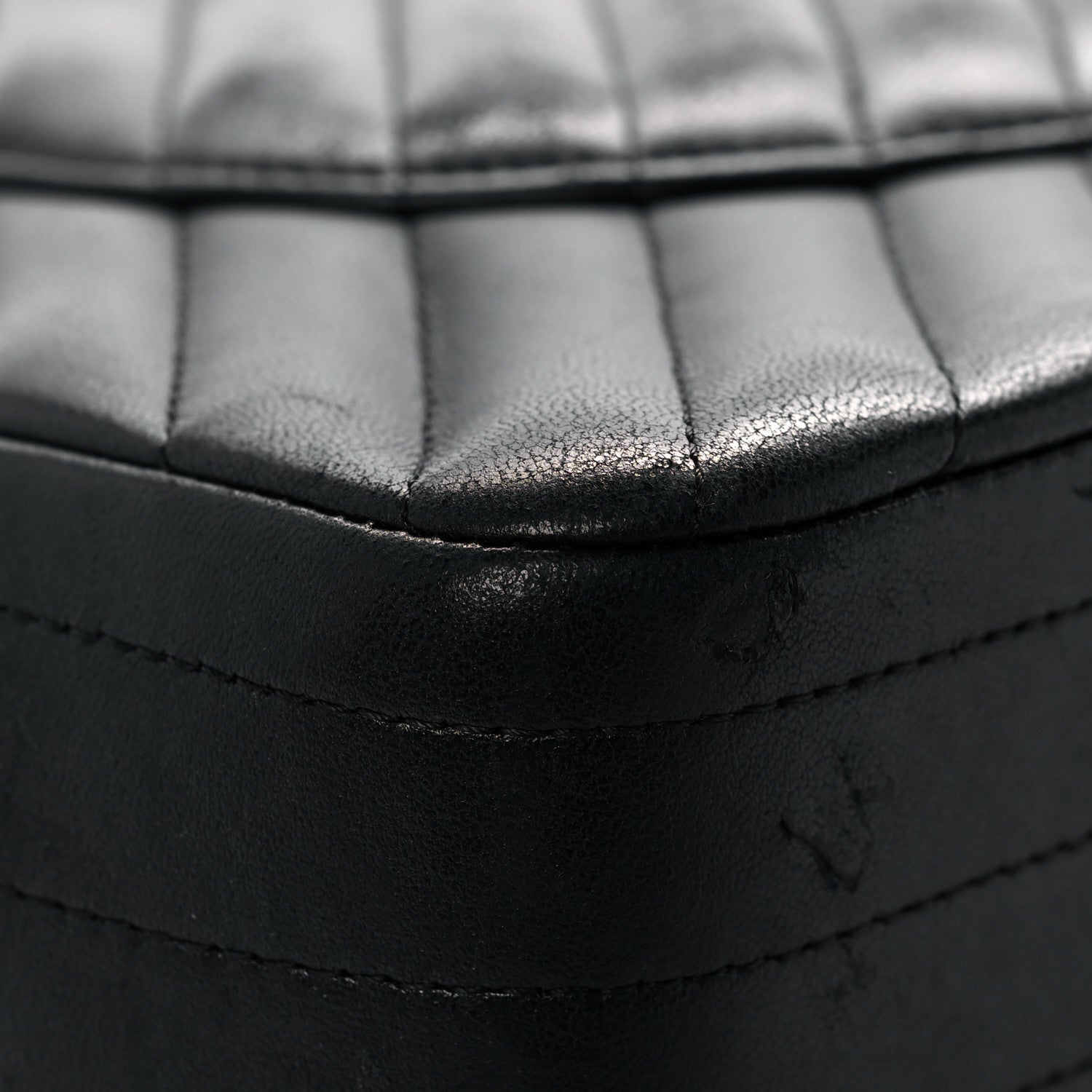 Chanel Lambskin Chevron Quilted Jumbo Double Flap Black 10 of 16