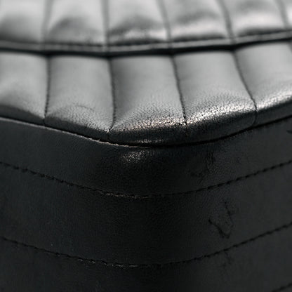Chanel Lambskin Chevron Quilted Jumbo Double Flap Black 10 of 16