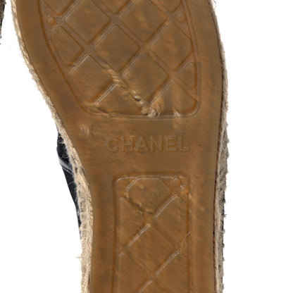 Chanel Mesh Grosgrain CC Espadrilles 39 Black 6 of 7