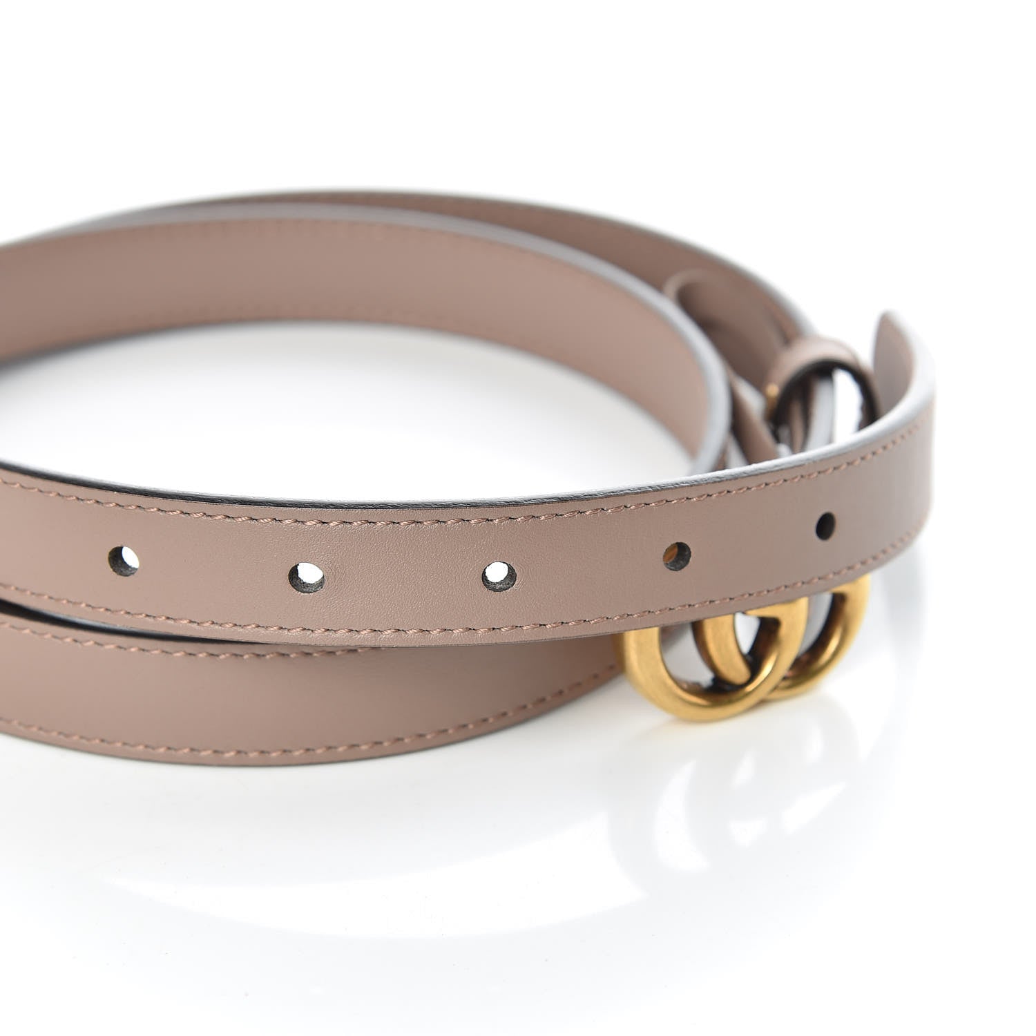 Gucci Calfskin Double G 20mm Belt 90 36 Porcelain Rose 5 of 7