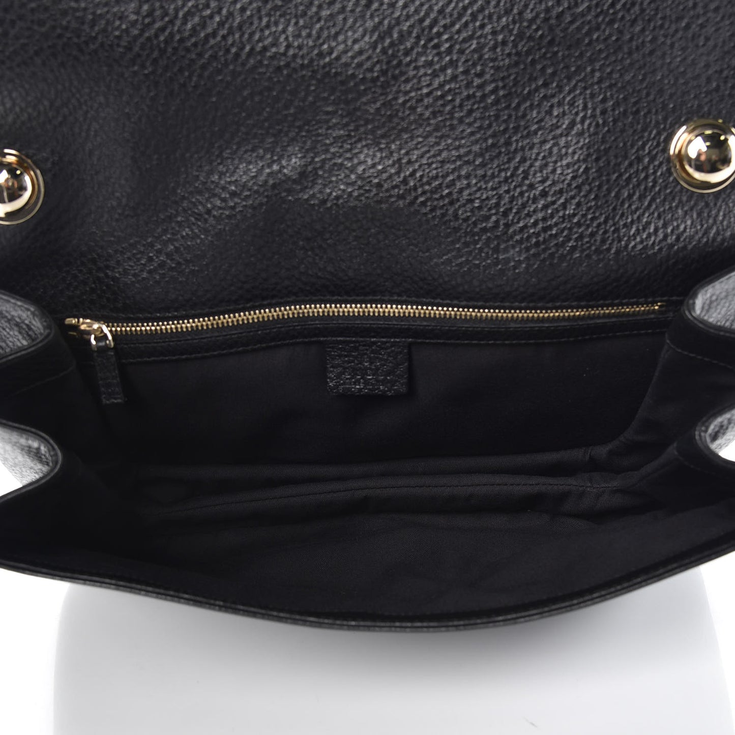 Calfskin Web Blondie Shoulder Flap Bag Black