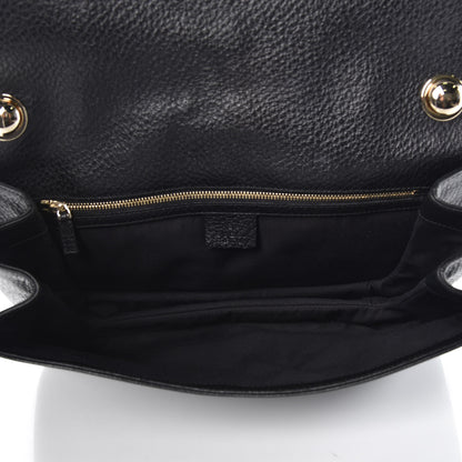 Gucci Calfskin Web Blondie Shoulder Flap Bag Black 5 of 10