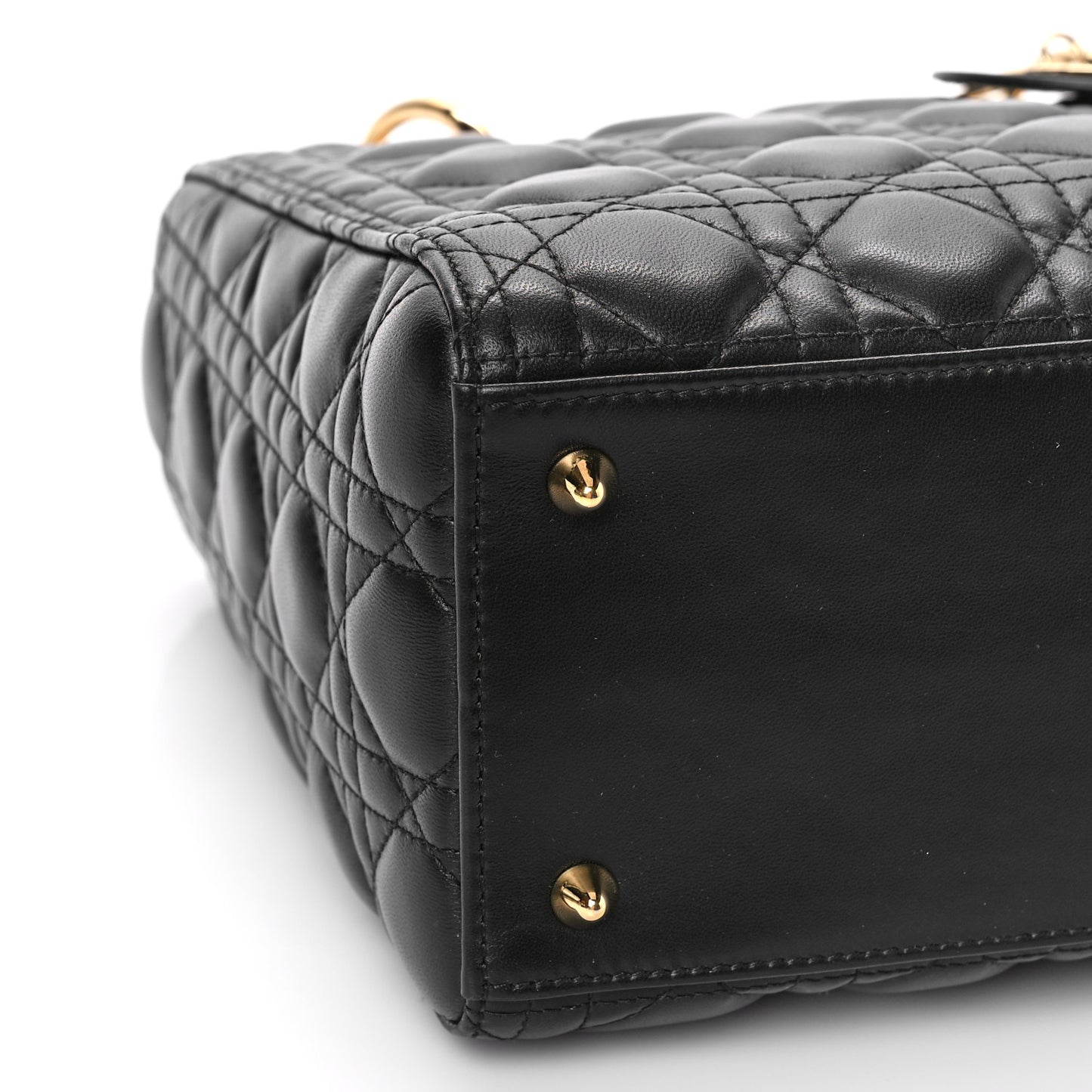 Lambskin Cannage Medium Lady Dior Black