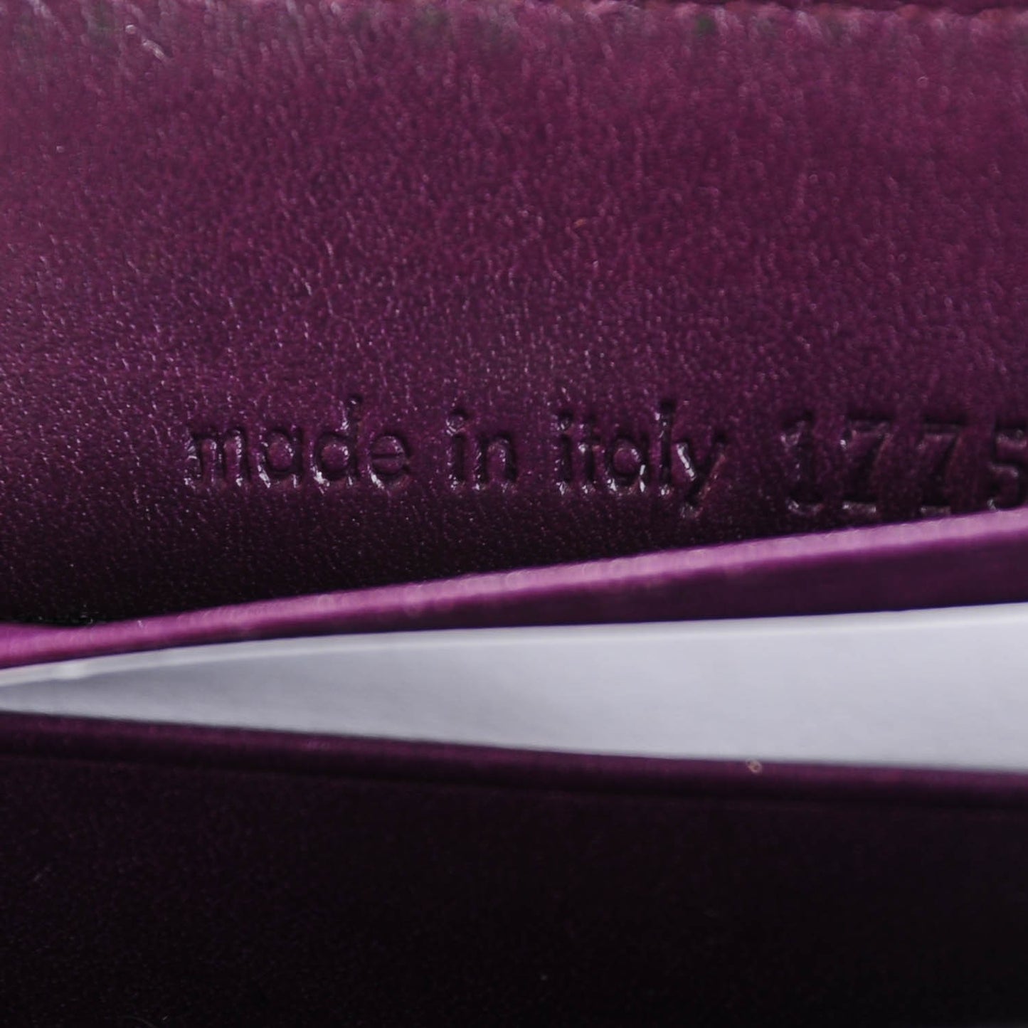 Textured Patent Calfskin Belle De Jour Zip Around Wallet Purple