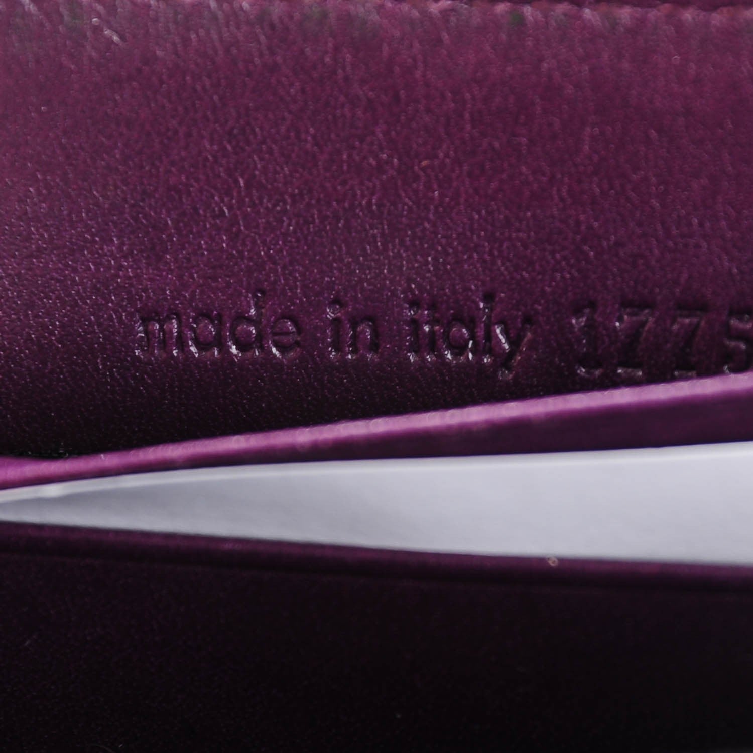 Saint Laurent Textured Patent Calfskin Belle De Jour Zip Around Wallet Purple 7 of 8