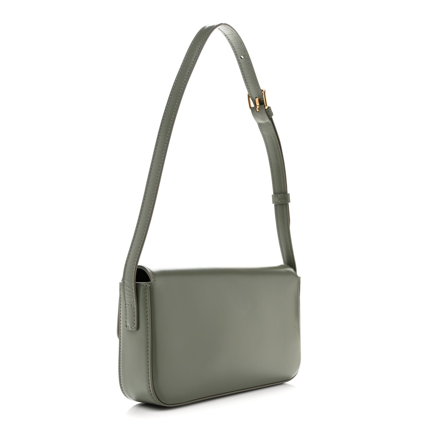 Celine Shiny Calfskin Triomphe Shoulder Bag Celadon 3 of 10