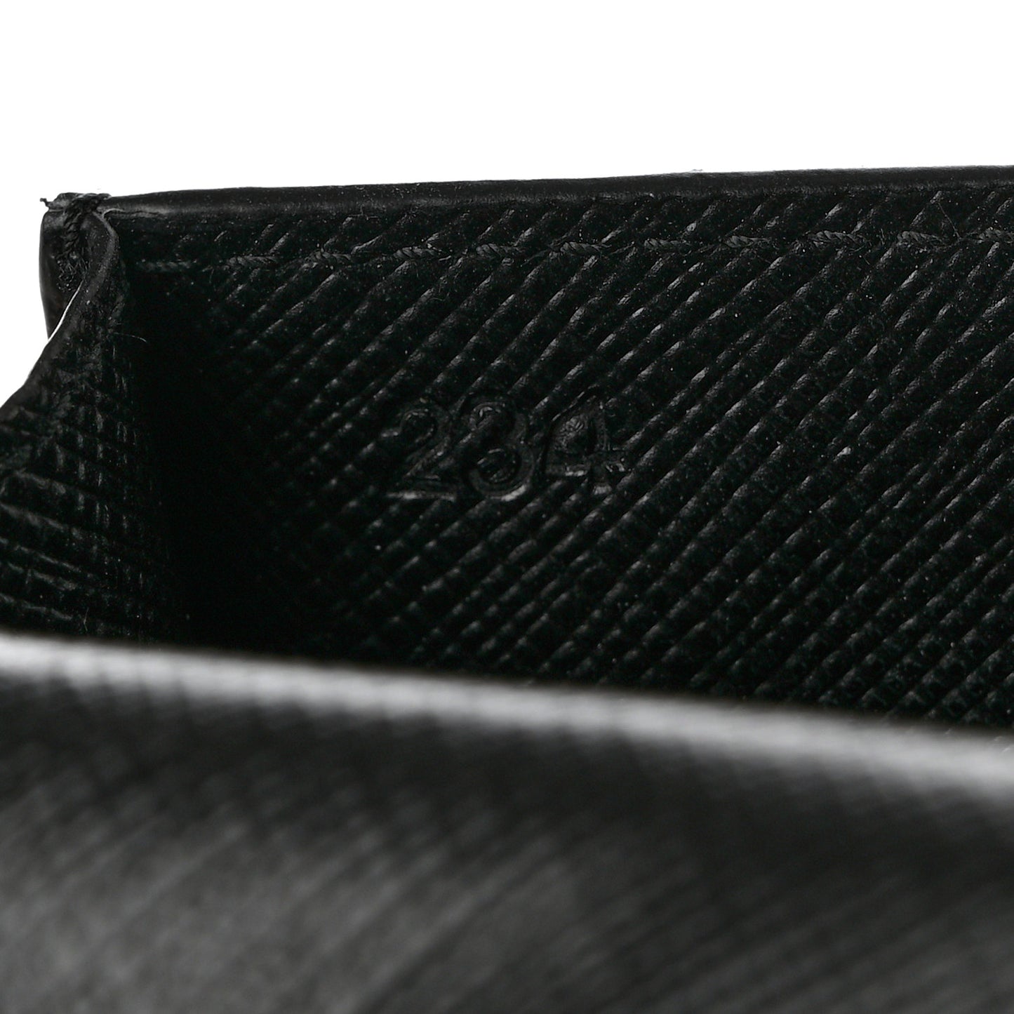 Saffiano Triangle Card Holder On Strap Black