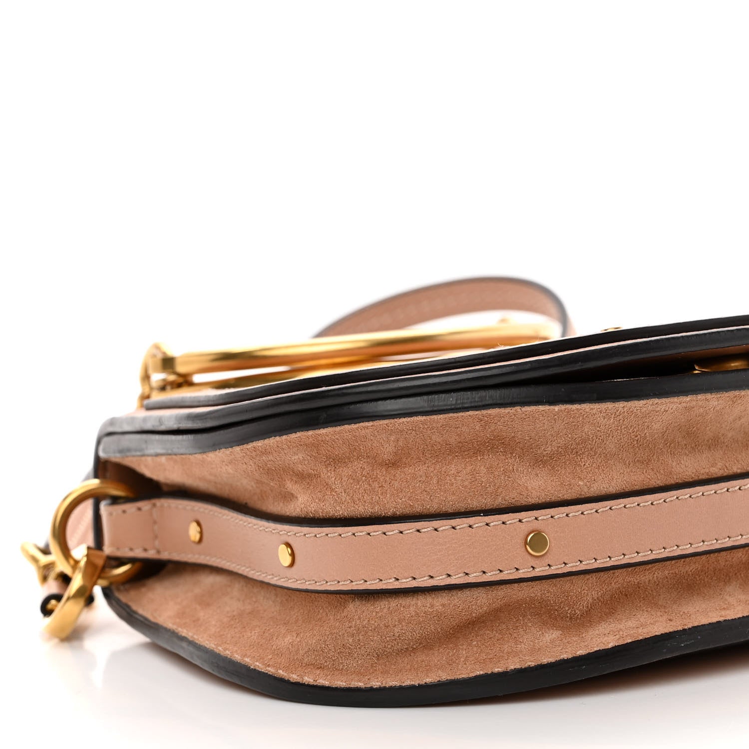 Chloe Calfskin Suede Small Nile Bracelet Bag Biscotti Beige 8 of 12