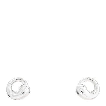 Tiffany Sterling Silver 9mm Elsa Peretti Eternal Circle Earrings 1 of 4